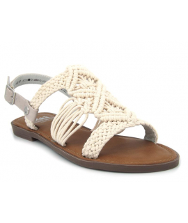 Nu pieds plat Xti 043929 beige | Sandale macramé beige pour femmes