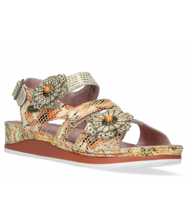 Laura Vita Brcuelo 0621 beige sandales velcros pour pieds sensibles