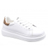 Baskets femmes Chattawak Briva blanc et léopard
