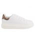Baskets femmes Chattawak Briva blanc et léopard
