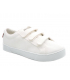 Baskets Lévi's Malibu 2.0 Velcro en coton blanc, fermée par 3 scratchs