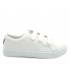 Baskets Lévi's Malibu 2.0 Velcro en coton blanc, fermée par 3 scratchs