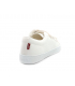 Baskets Lévi's Malibu 2.0 Velcro en coton blanc, fermée par 3 scratchs