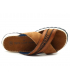 Mules Cuir Bugatti Illaro cognac 321A7K80, claquettes brides croisées pour hommes