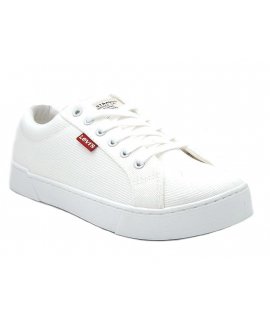 Baskets basses Lévi's Malibu 2.0 en toile couleur blanc 