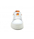 Baskets en cuir Métamorf'Ose Laffy blanc et orange, semelle plateau 3 cm
