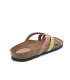 Tong femmes Inter Bios 7113 multi marron et jaune, nu-pieds semelle liège anatomique