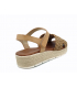 Sandale Carla Tortosa 44177 camel, nu pieds petit plateau compensé pour femmes