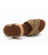 Sandale Carla Tortosa 44177 camel, nu pieds petit plateau compensé pour femmes