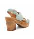 Sandale Kaola 364 bleu pastel, compensé cuir confortable pour femmes