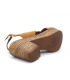 Nu-pieds Kaola 364 marron, compensé cuir nubuck confortable pour femmes