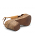 Nu-pieds Kaola 364 marron, compensé cuir nubuck confortable pour femmes