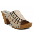 Sabots Carla Tortosa 80297 beige, tige cuir et bloc anatomique