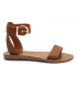 Nu pieds Chattawak Sabine couleur camel, sandale bride cheville pour femmes