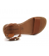 Nu pieds Chattawak Sabine couleur camel, sandale bride cheville pour femmes