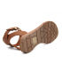 Nu pieds Chattawak Sabine couleur camel, sandale bride cheville pour femmes