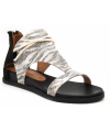 Nu-pieds Chattawak Joy zèbre sandale femmes zip derrière le talon