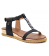 Petit compensé cordes Chattawak Sara noir bride Salomé bijou