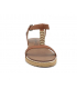 Nu pieds compensé cordes Chattawak Sara camel bride Salomé bijou