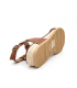 Nu pieds compensé cordes Chattawak Sara camel bride Salomé bijou