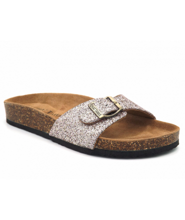 Chattawak Opaline Glitter, mule cuir anatomique pour femmes