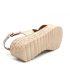 Compensé Eva Frutos 714 Grabado platine | Sandale plateforme semelle gel confortable et légère