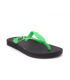 Tongs garçons Copacabana Brasil Kids vert & noir, semelle anatomique