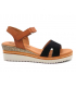 Sandale Eva Frutos 547 noire, petit conpensé cuir confortable