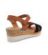 Sandale Eva Frutos 547 noire, petit conpensé cuir confortable