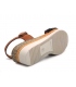 Sandale Eva Frutos 547 noire, petit conpensé cuir confortable