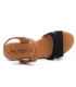 Sandale Eva Frutos 547 noire, petit conpensé cuir confortable
