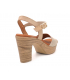Sandale Eva Frutos 2869 beige & doré, semelle et tige cuir très confortables