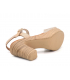 Sandale Eva Frutos 2869 beige & doré, semelle et tige cuir très confortables