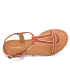 Les Tropéziennes par M Belarbi Habuc Terracota, sandale cuir couleur brique aspect nubuck
