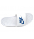 Claquettes Nike Benassi JDI blanc & bleu pour hommes et femmes