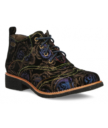 Derbies Laura Vita Cocralieo 07 bleu, chaussures confort pour femmes