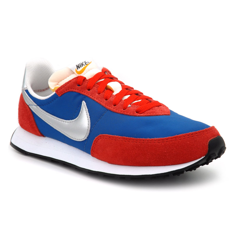 toediening methodologie Jane Austen Basket basse à lacets Nike waffle Trainer 2 SP, bleu rouge & logo argent