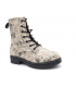 Boots Dockers by Gerli 45 PN 201, bottines beige femmes style Doc Martens décor fleurs