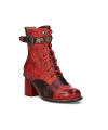 Boots rouge Laura Vita Evcao 41, bottine cuir fantaisie
