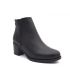 Boots Kaola 8350 noir, bottines en cuir confortables pour femmes 