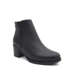 Boots Kaola 8350 noir, bottines en cuir confortables pour femmes 