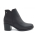 Boots Kaola 8350 noir, bottines en cuir confortables pour femmes 