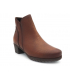 Kaola 3960 marron, bottines confortable pour femmes avec petit talon 4 Cm