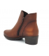 Kaola 3960 marron, bottines confortable pour femmes avec petit talon 4 Cm