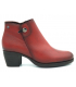 Boots cuir type confort Kaola 6430 rouge pour femmes