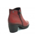 Boots cuir type confort Kaola 6430 rouge pour femmes