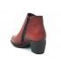 Boots cuir type confort Kaola 6430 rouge pour femmes