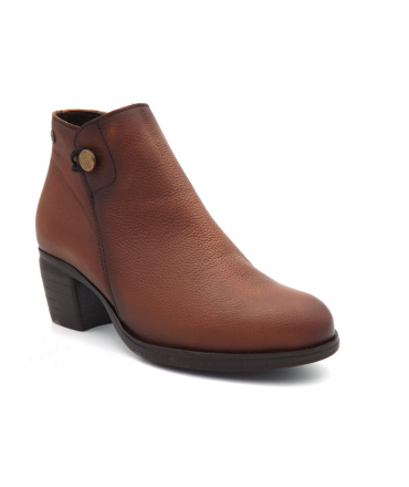 Boots cuir type confort Kaola 6430 marron pour femmes