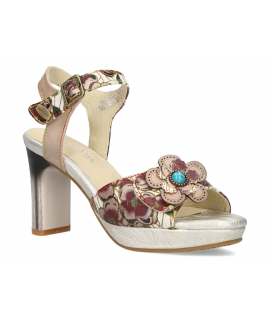 Laura Vita Hicao 023 sandale à talon beige femme