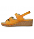 Laura Vita Facscineo 41 jaune sandale compensée confort pour femme